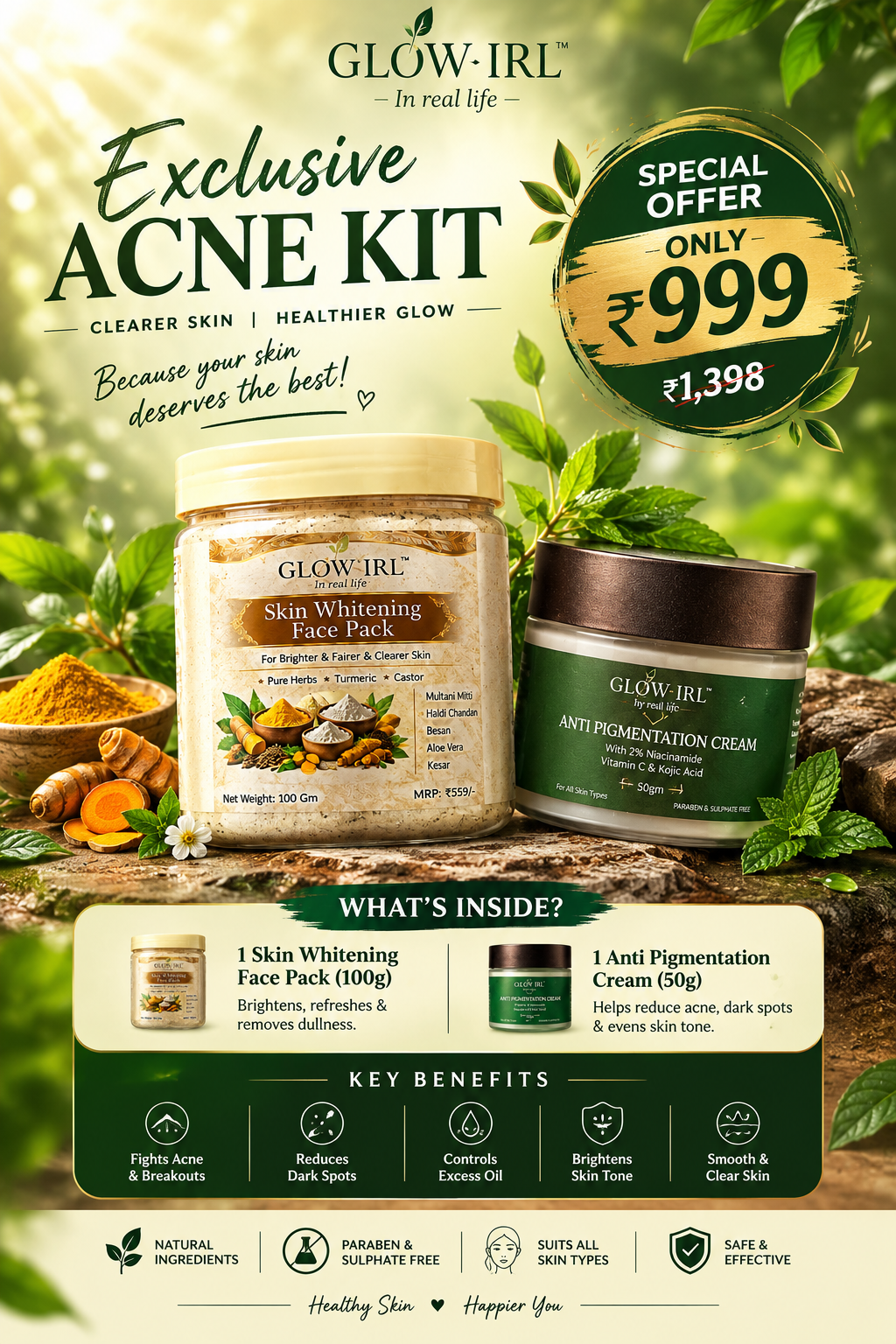 Glowirl Acne Treatment Kit